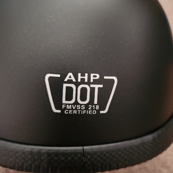 Black AHP DOT Certified Helmet - Picture 2 of 4